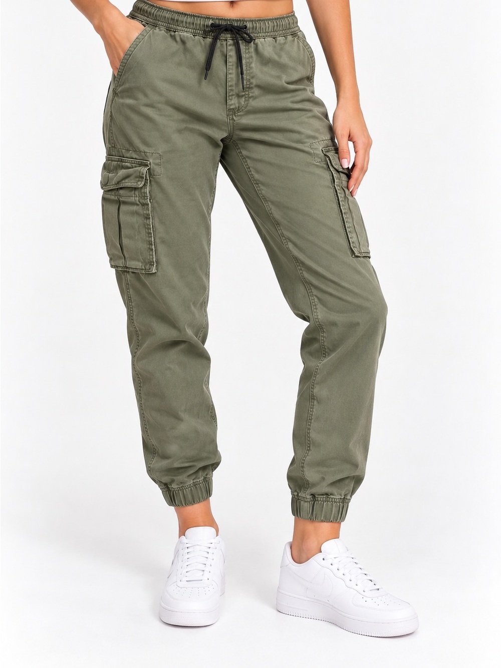 Aeropostale Cargo Jogger Pants Olive Green Size S Utility